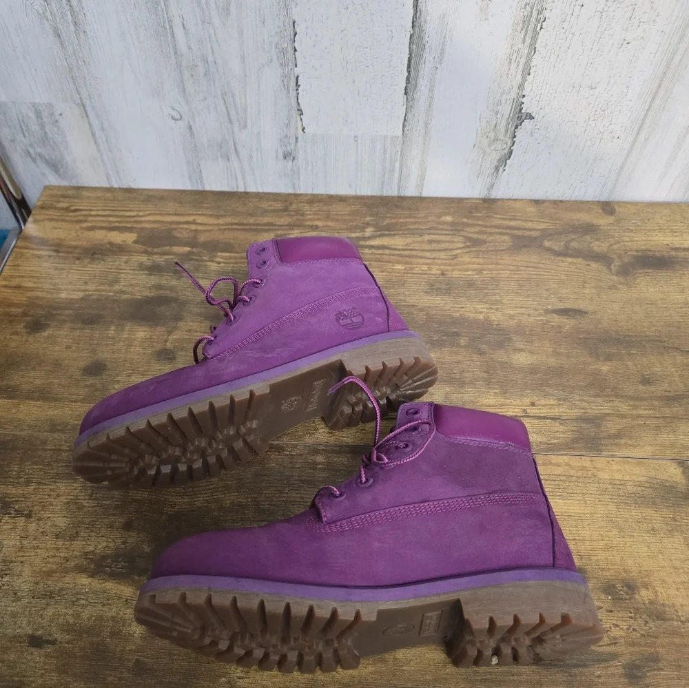 Girls Timberland Insulated Purple Boots A2830 Size 5.5